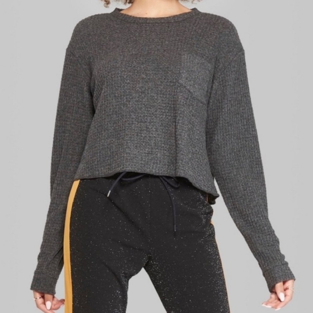 Wild Fable Dark Gray Knit Sweater